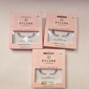 Eylure London, Naturals False Lashes Style No. 003 Adhesive Included, Lot of 3